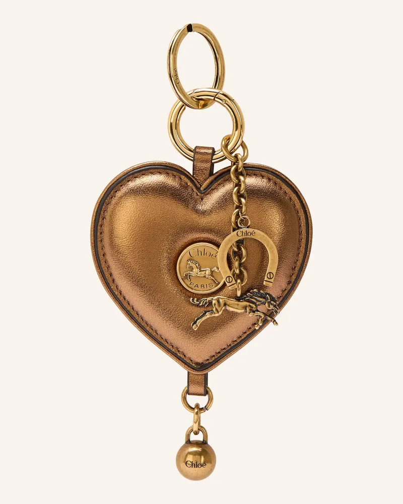 Chloé Taschenanhänger Symbols Heart gold Gold