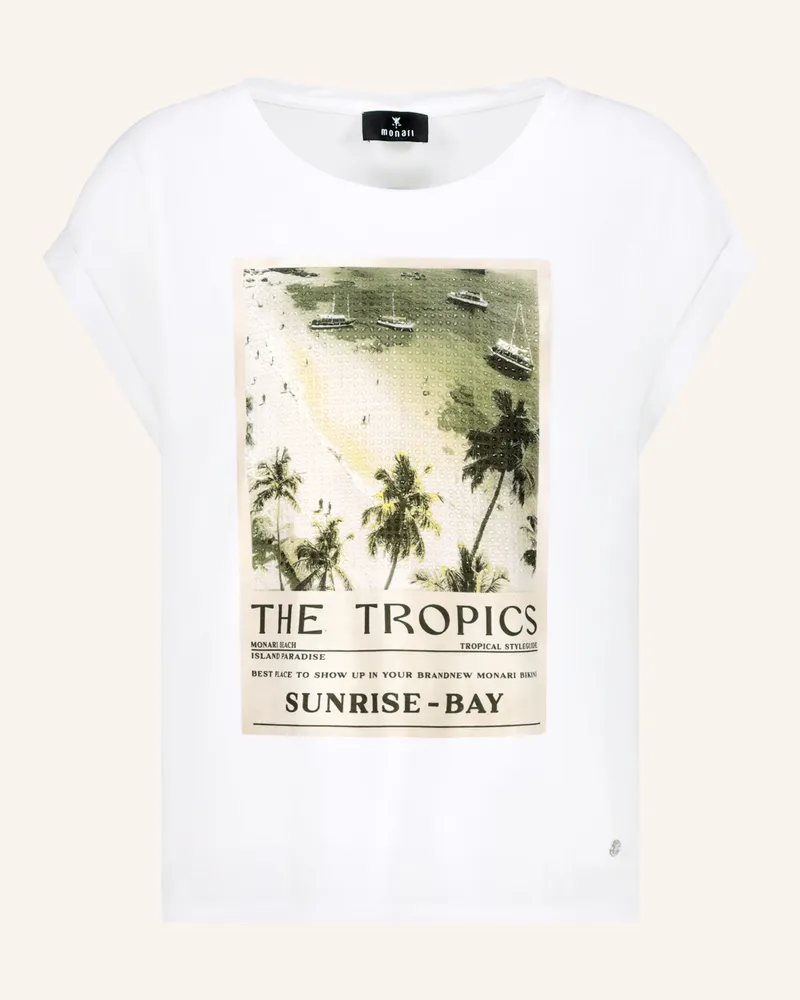 monari T-Shirt Mit Schmucksteinen weiss Weiss