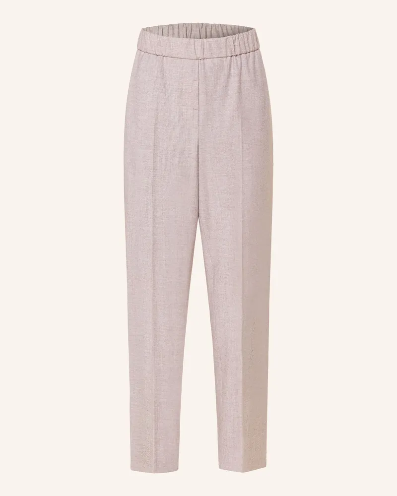 Peserico Marlenehose mit Schmucksteinen Hellbraun