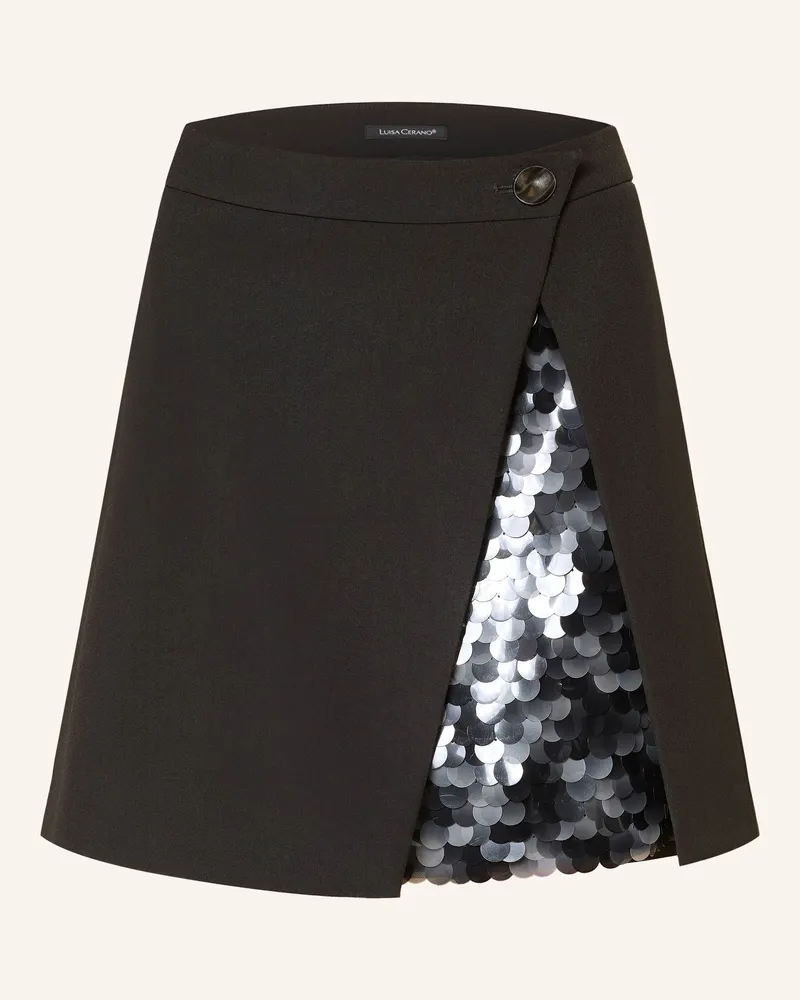 Luisa Cerano Rock Mit Pailletten schwarz Schwarz