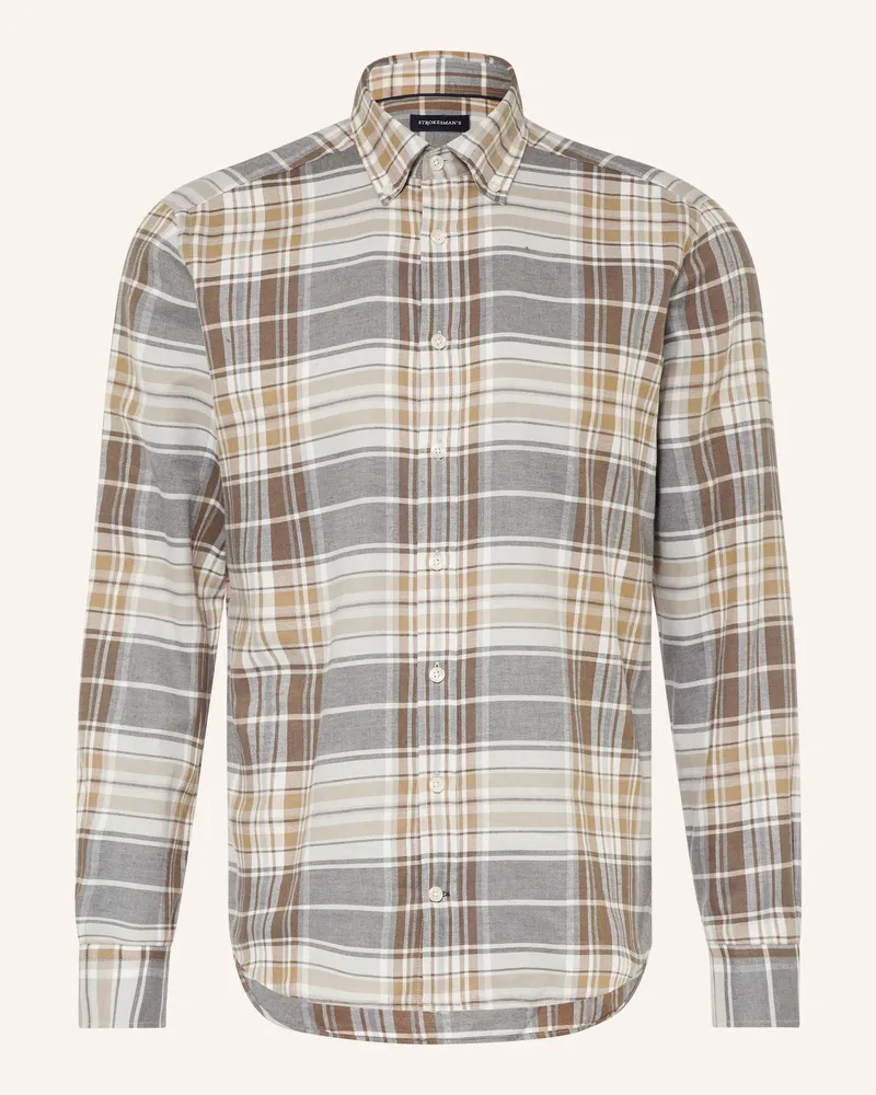 Strokesman's Flanellhemd Regular Fit grau Grau