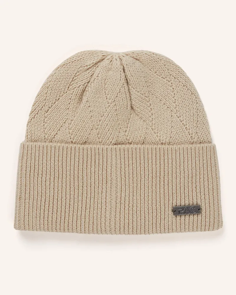 P.A.C. Mütze KENLA mit Merinowolle Beige
