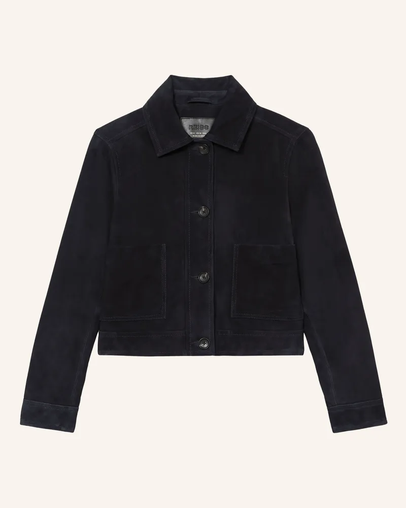 Reiss Lederjacke SONNY Dunkelblau