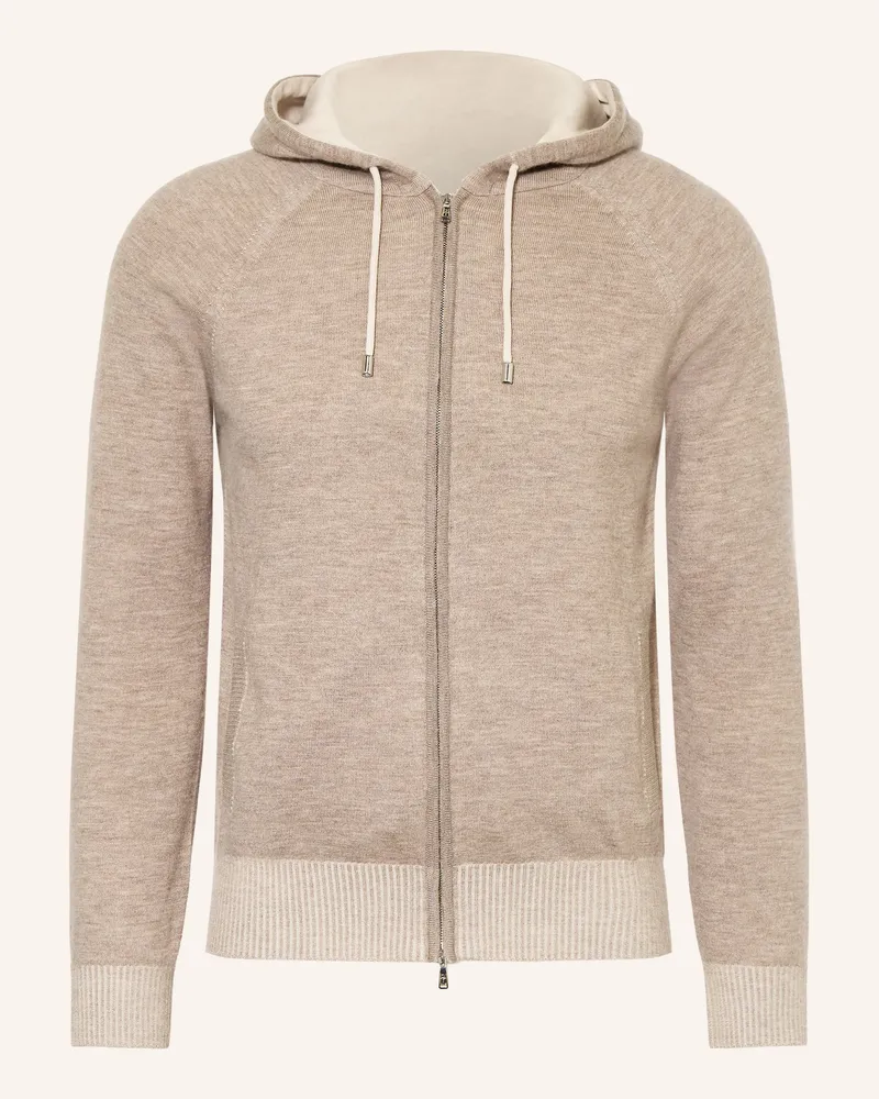 FIORONI Strickjacke Mit Cashmere beige Taupe