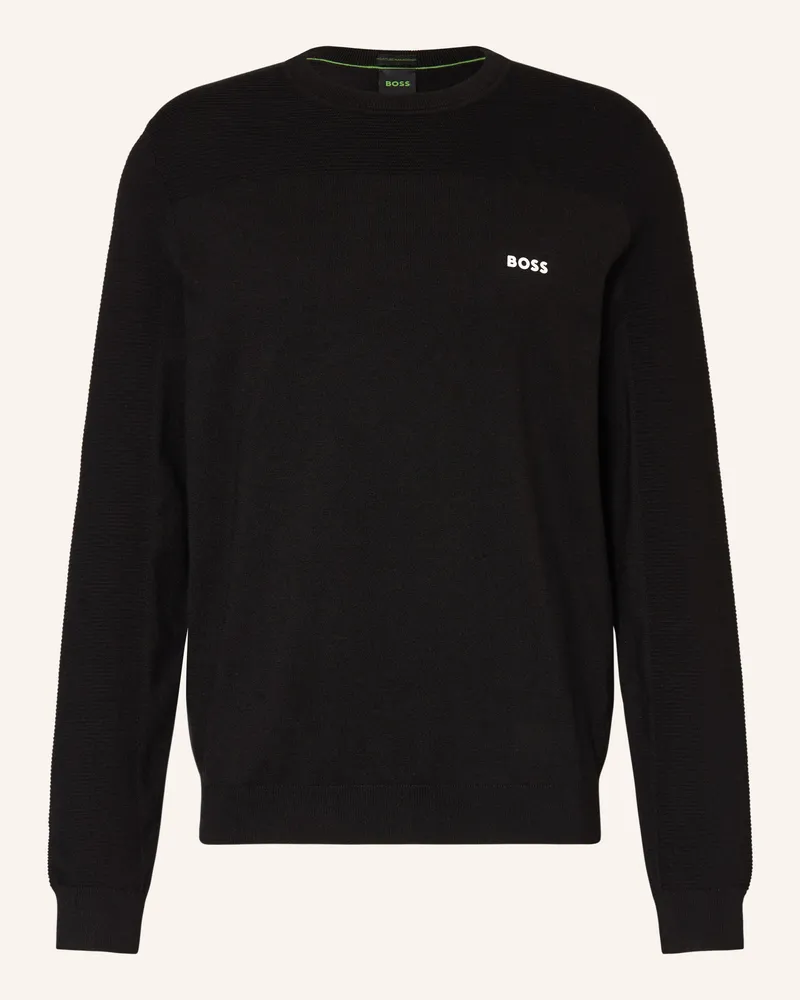 HUGO BOSS Pullover Momentum schwarz Schwarz