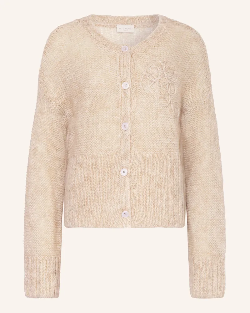 Milano Italy Strickjacke mit Mohair Beige