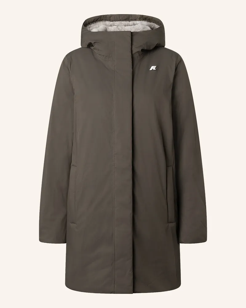 K-Way Funktionsjacke Sophie Twill Soft Beaver gruen Oliv