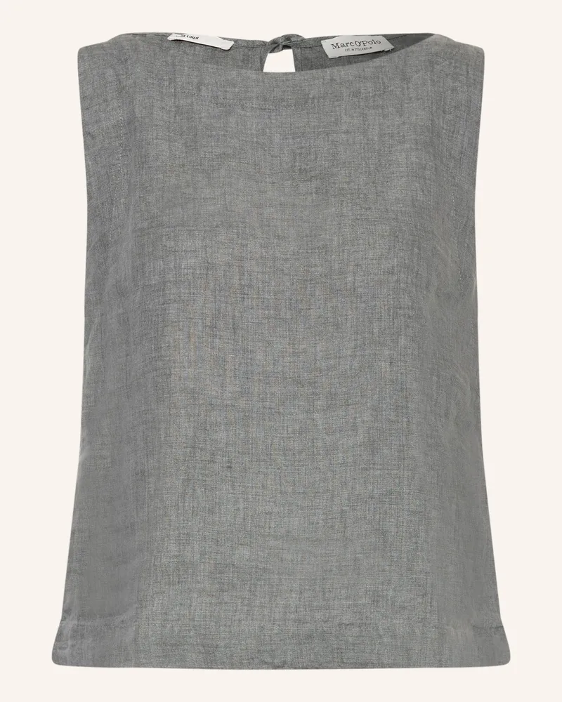 Marc O'Polo Blusentop Aus Leinen grau Grau