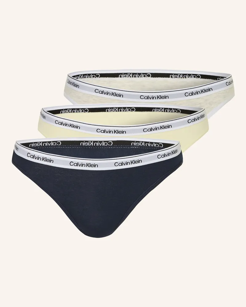 Calvin Klein 3er-Pack Slips gelb Hellgelb