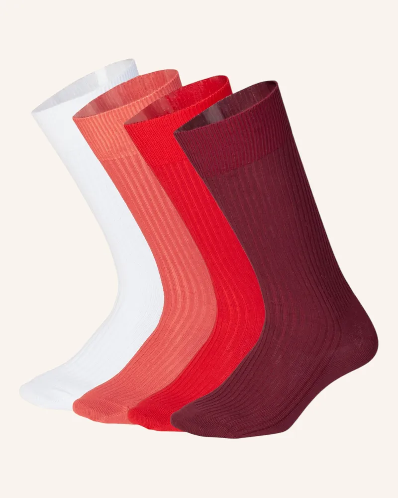 DillySocks Socken Ribbed Just Red rot Rot