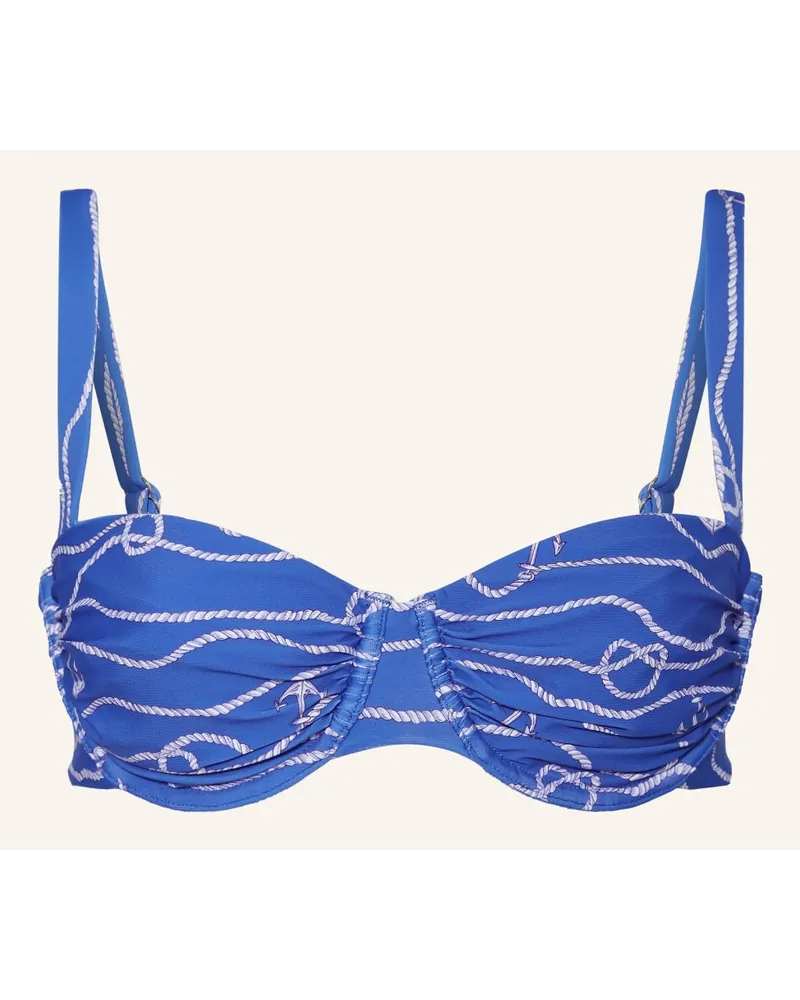 Seafolly Australia Bügel-Bikini-Top SETSAIL Blau