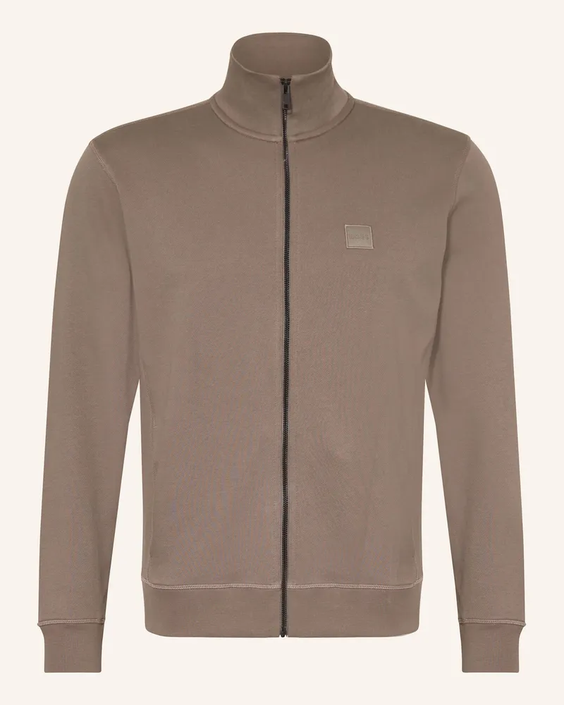 HUGO BOSS Sweatjacke ZESTART Braun