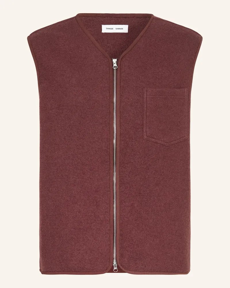 Samsøe & Samsøe Weste Sahannes rot Braun