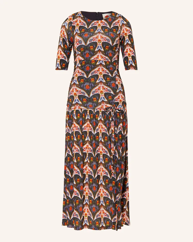 FARM Rio Jerseykleid Porcelain Birds schwarz Schwarz