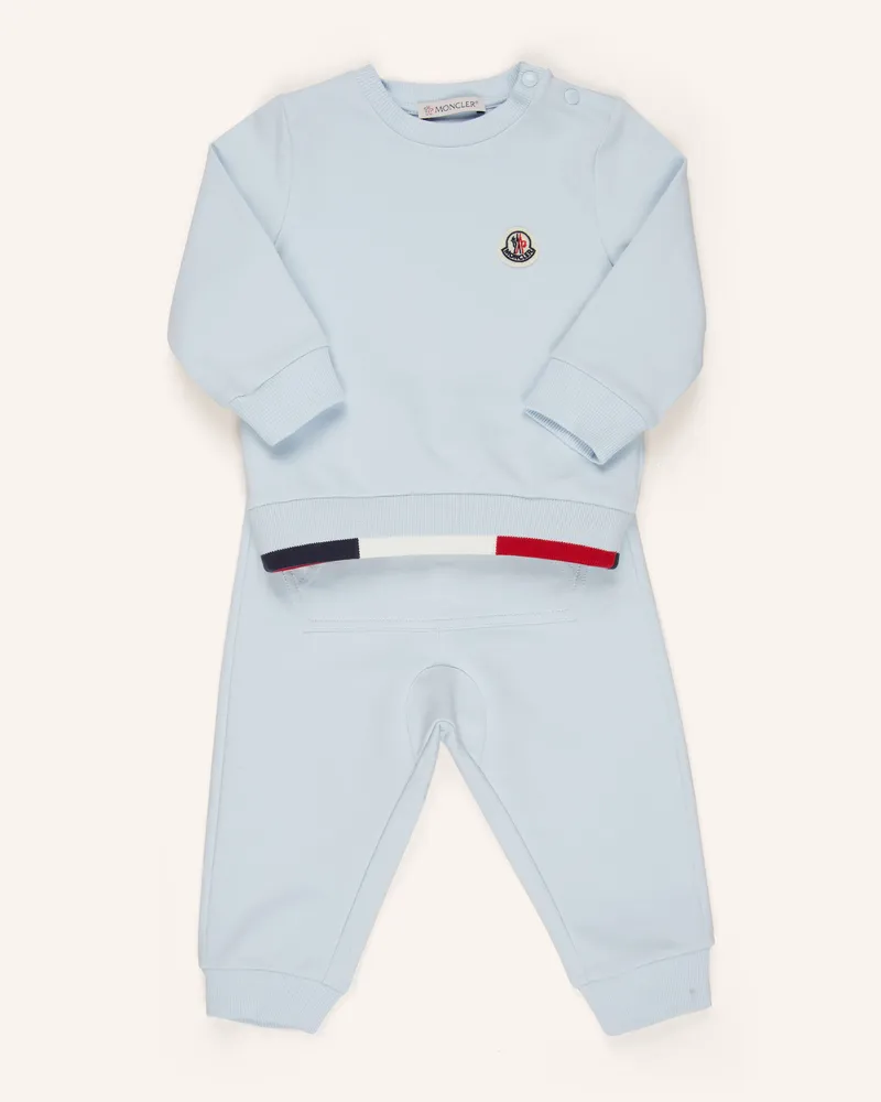 Moncler Set: Sweatshirt und Sweathose Hellblau