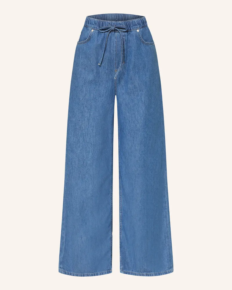 Marc O'Polo Wide Leg Jeans Mit Leinen blau 5371