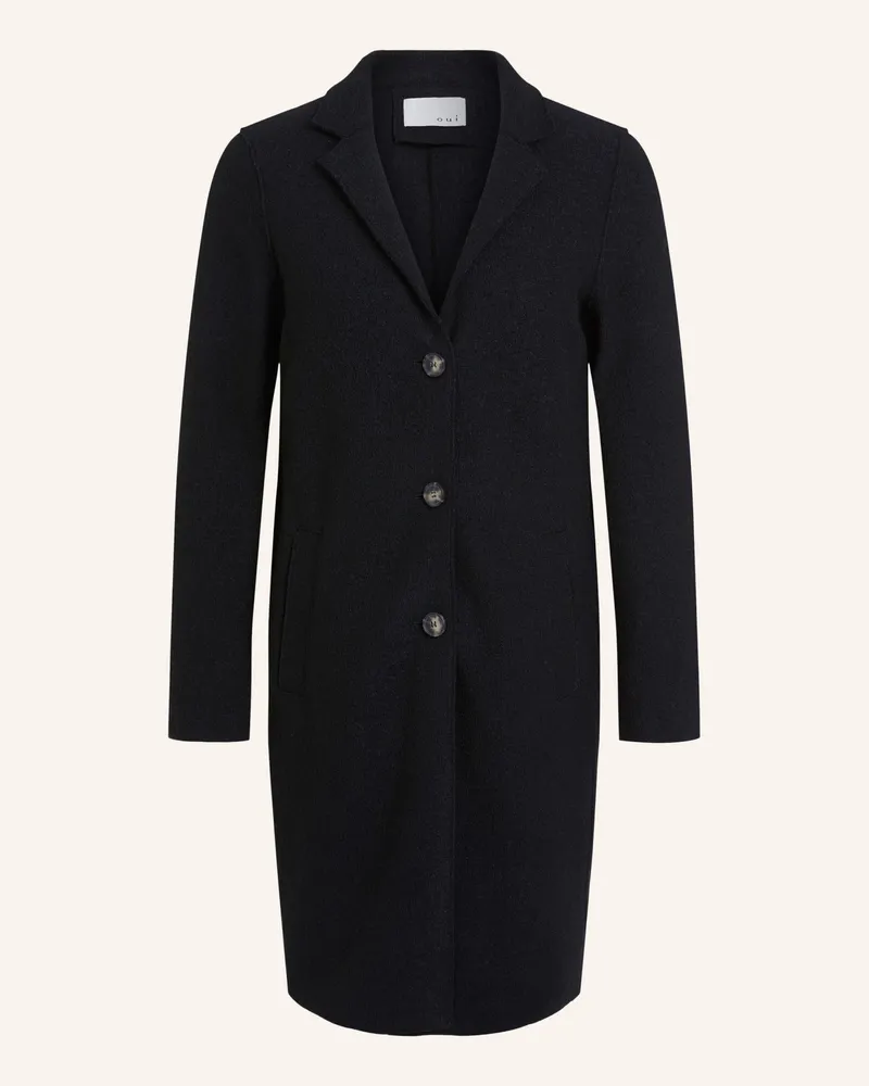 Oui  Wollmantel schwarz Schwarz