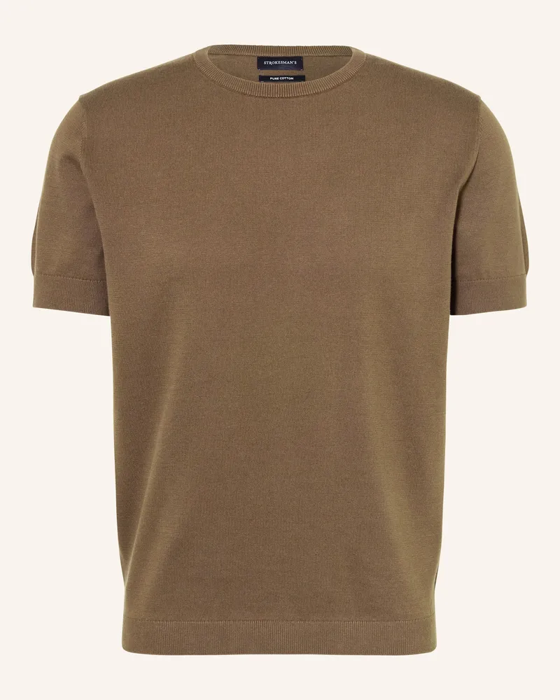 Strokesman's Strokesman Strickshirt braun Khaki