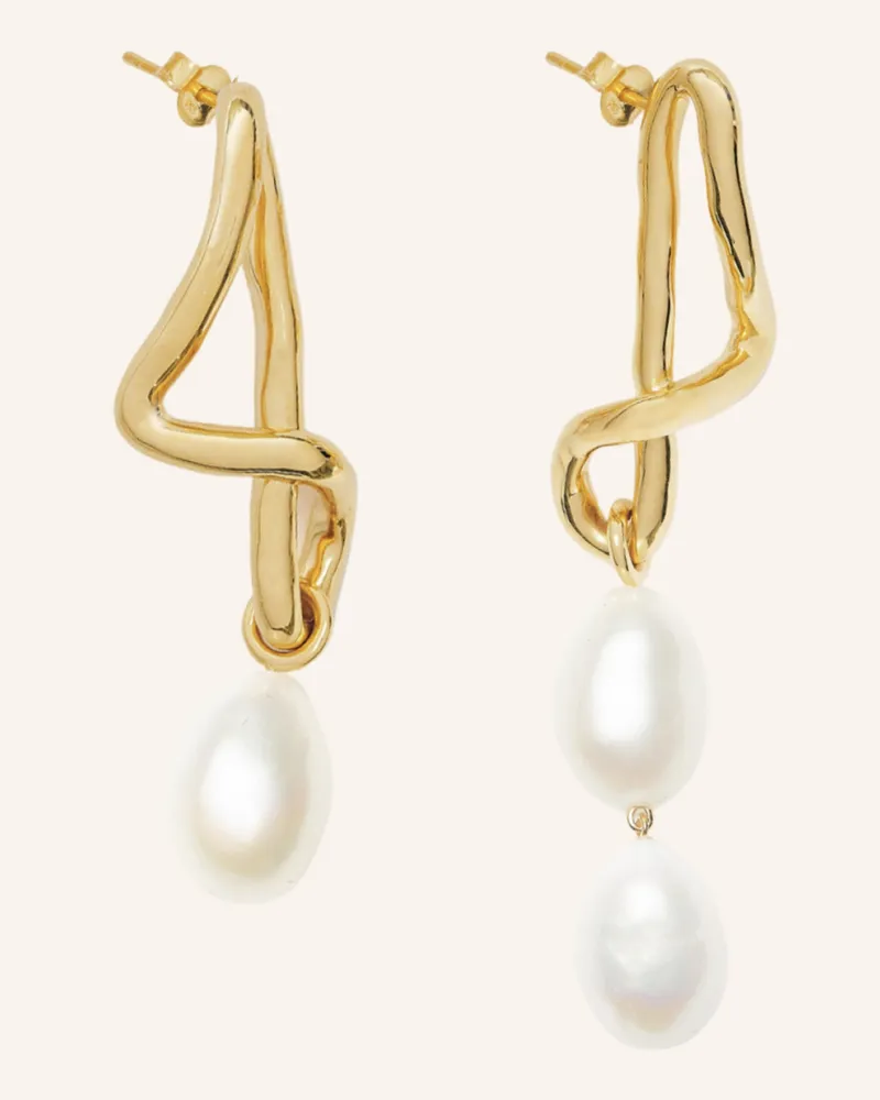 Missoma Ohrringe MOLTEN PEARL DROP by GLAMBOU Gold