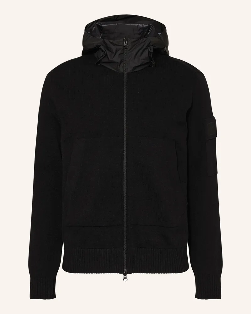 C.P. Company Strickjacke mit Merinowolle Schwarz