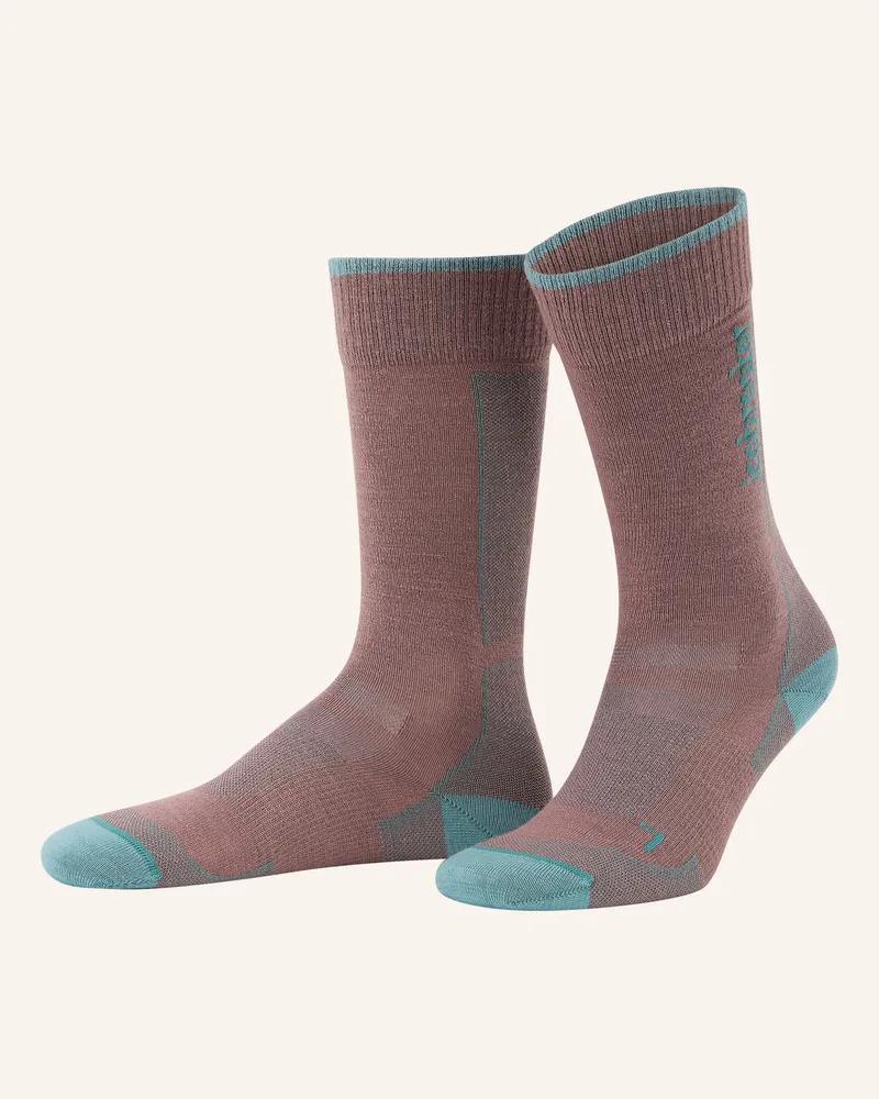 Icebreaker Skisocken SKI + ULTRALIGHT OTC mit Merinowolle Altrosa