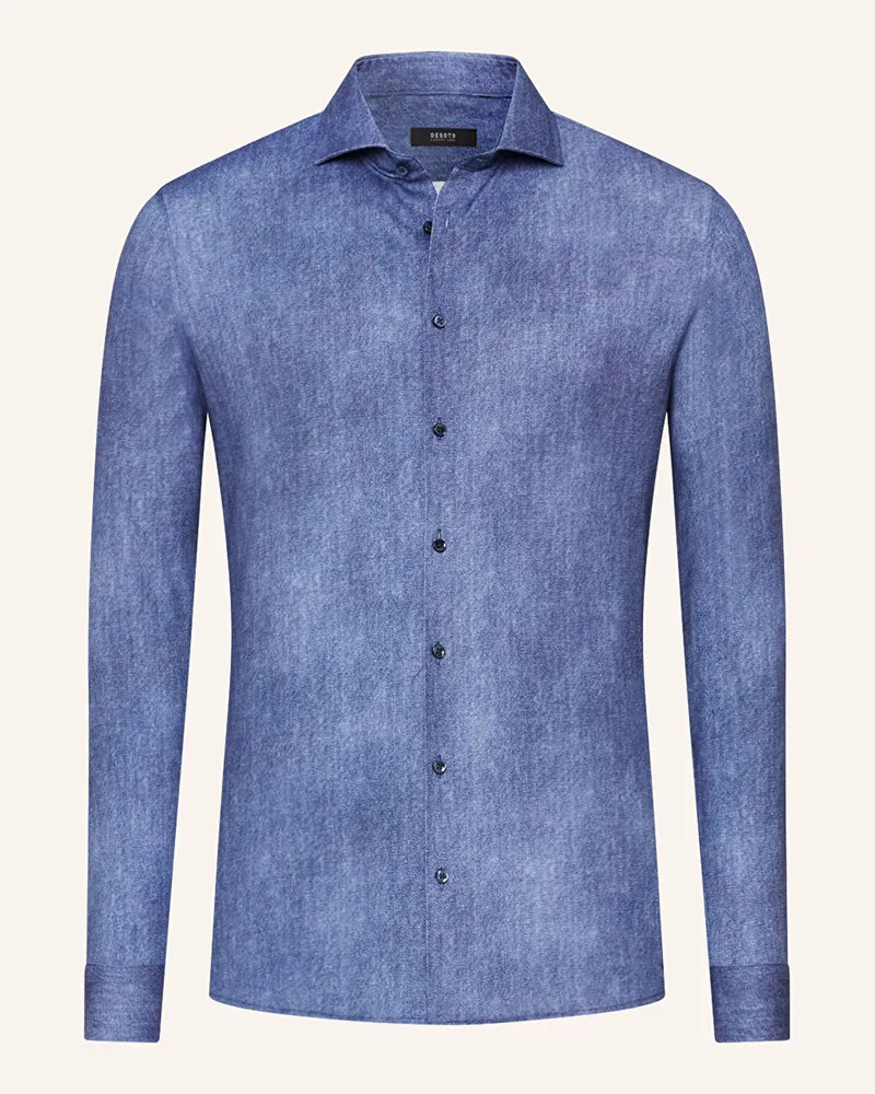 DESOTO Jerseyhemd Slim Fit Dunkelblau