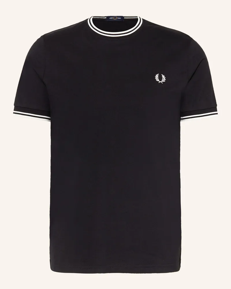 Fred Perry T-Shirt schwarz Schwarz