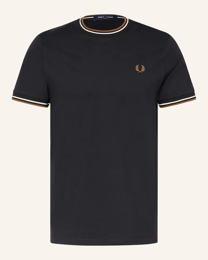 Fred Perry T-Shirt schwarz Schwarz