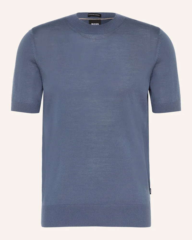 HUGO BOSS Strickshirt UMAURO Dunkelblau