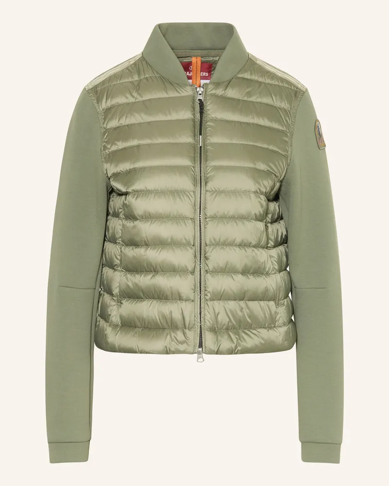 Parajumpers Lightweight-Daunenjacke Kalysta Im Materialmix gruen Hellgrün