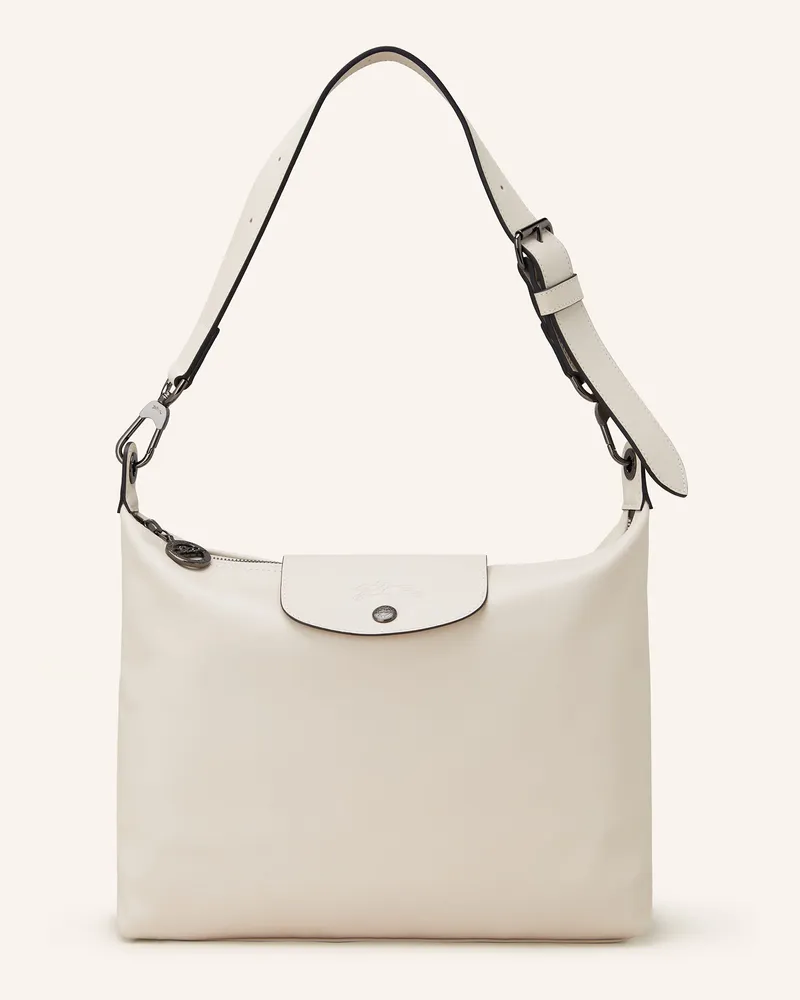 Longchamp Handtasche Le Pliage Cuir weiss Creme