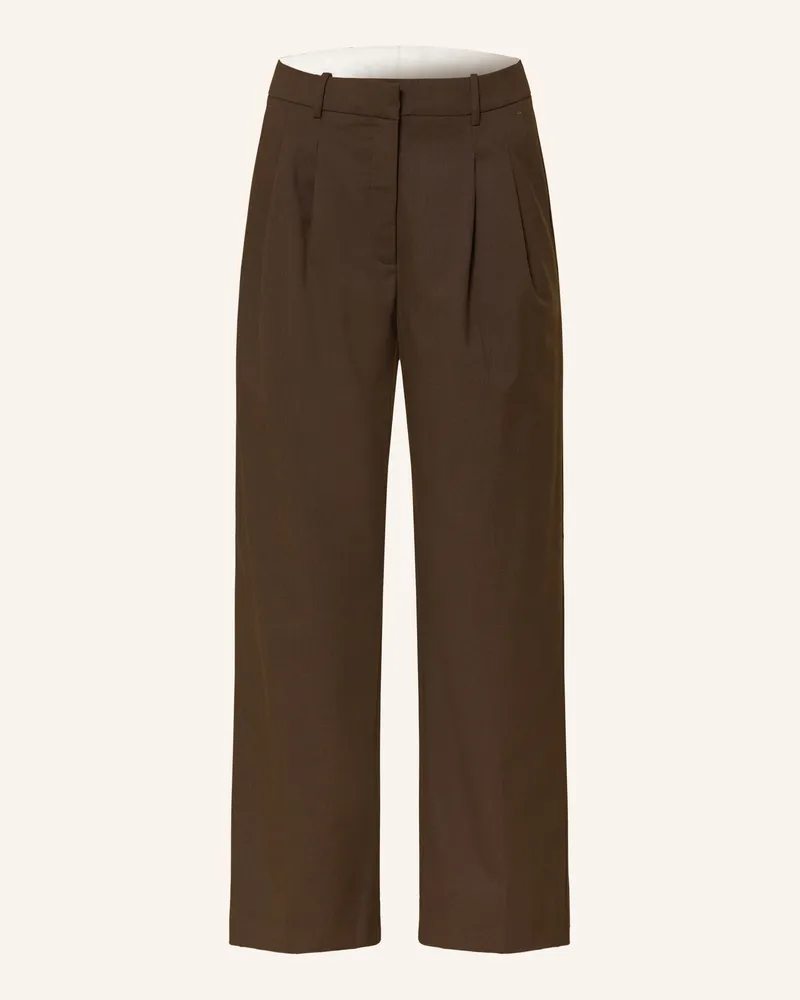 Selected Marlenehose braun Dunkelbraun