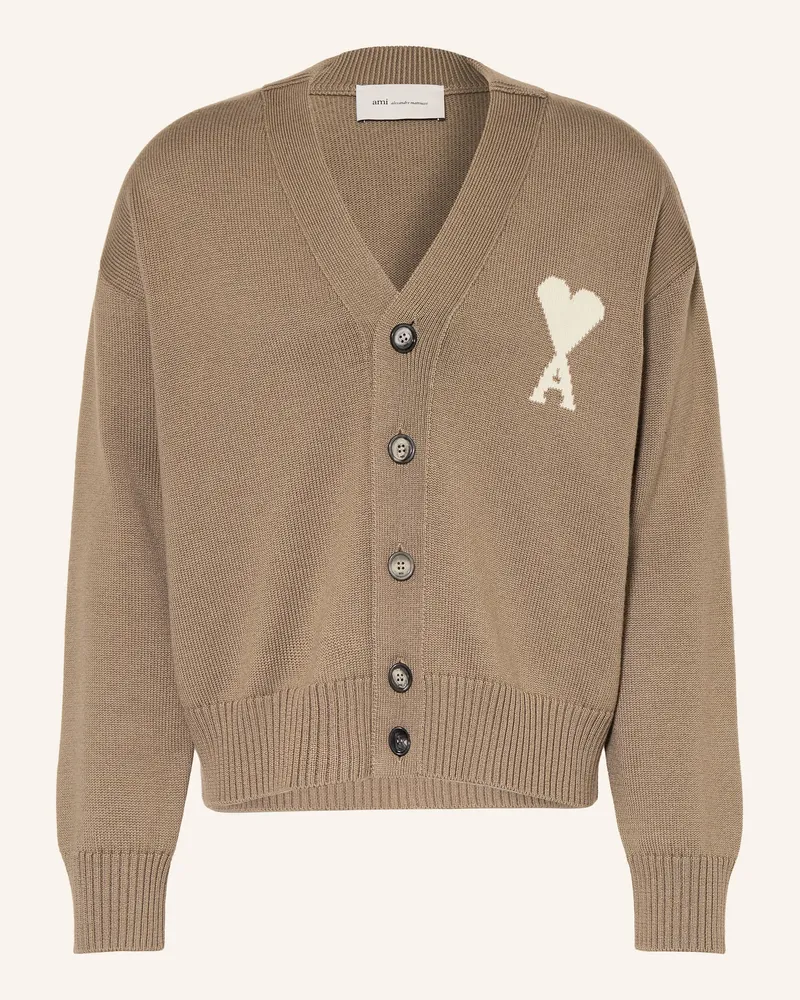 AMI Paris Strickjacke beige Taupe