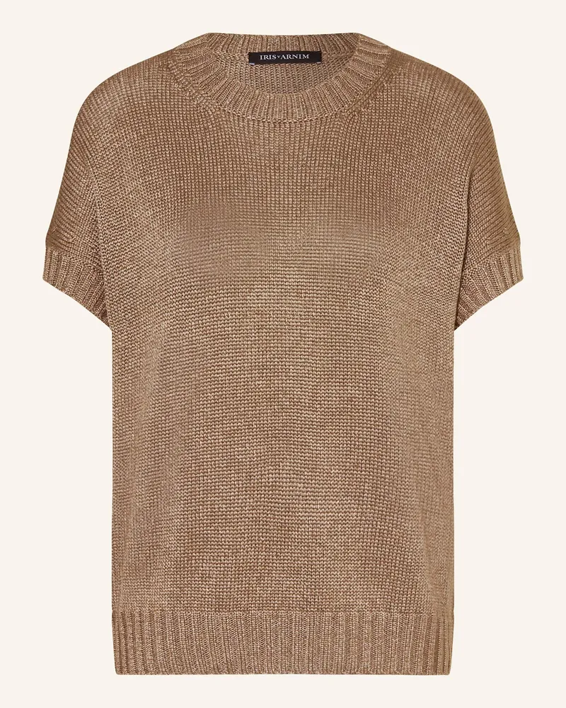 Iris von Arnim Strickshirt MACEY aus Seide Braun