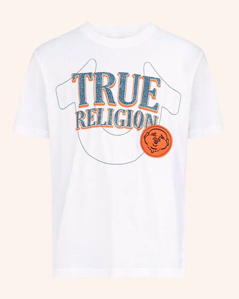 True Religion T-Shirt weiss Weiss