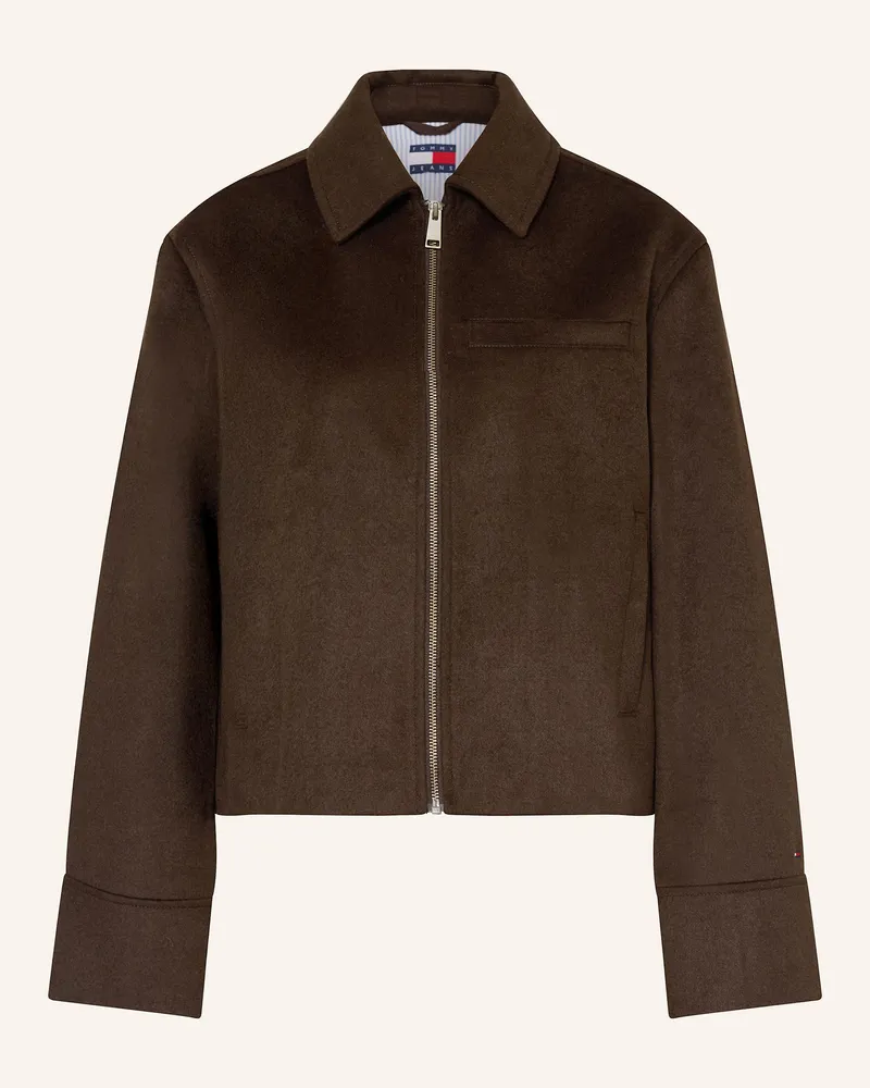 Tommy Hilfiger Kastenjacke braun Dunkelbraun