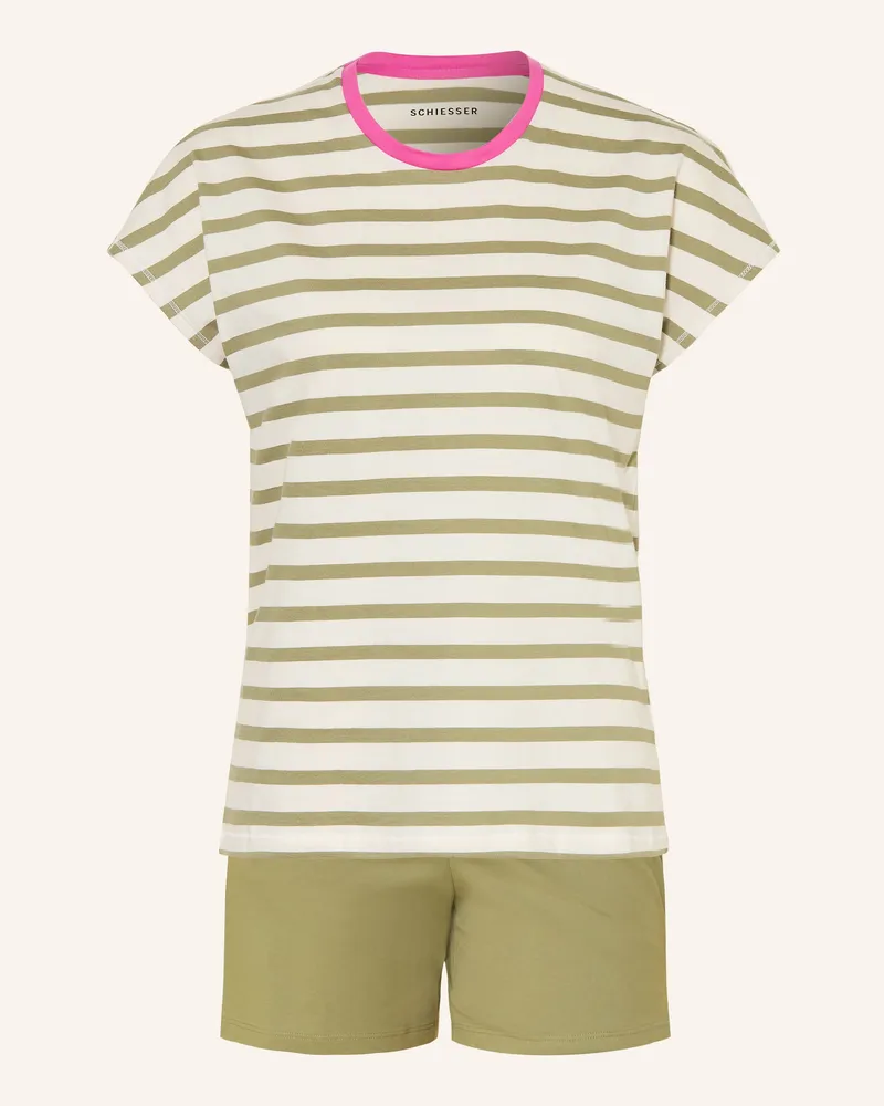 Schiesser Shorty-Schlafanzug CASUAL ESSENTIALS Ecru