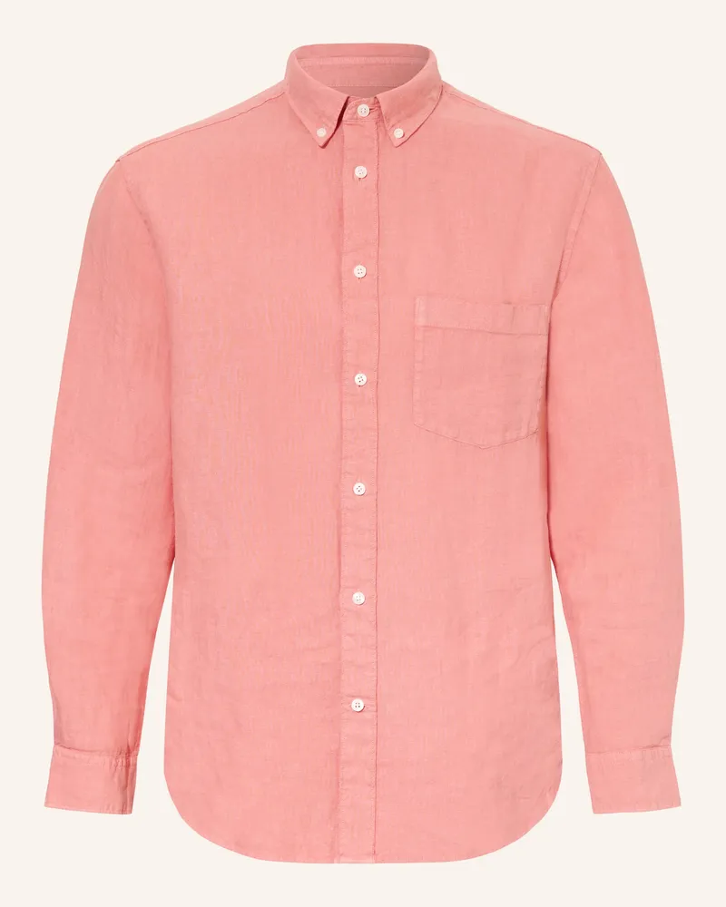 Arket Leinenhemd Balmar  Relaxed Fit rot Hellrot