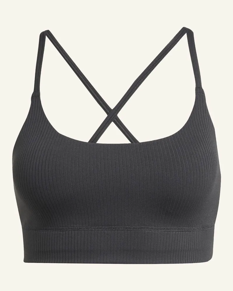 adidas Adidas All Me Light Support Rib Bra Longline Sport-Bh schwarz Schwarz