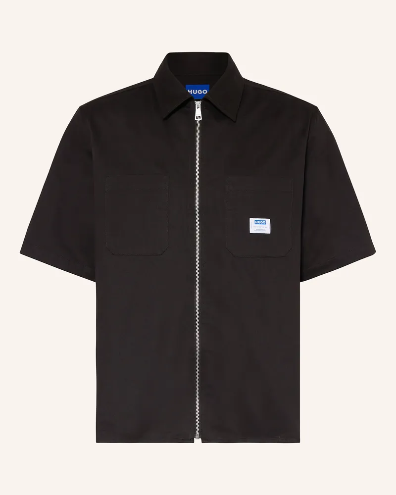 HUGO BOSS Oversized-Overshirt EKYZ Schwarz