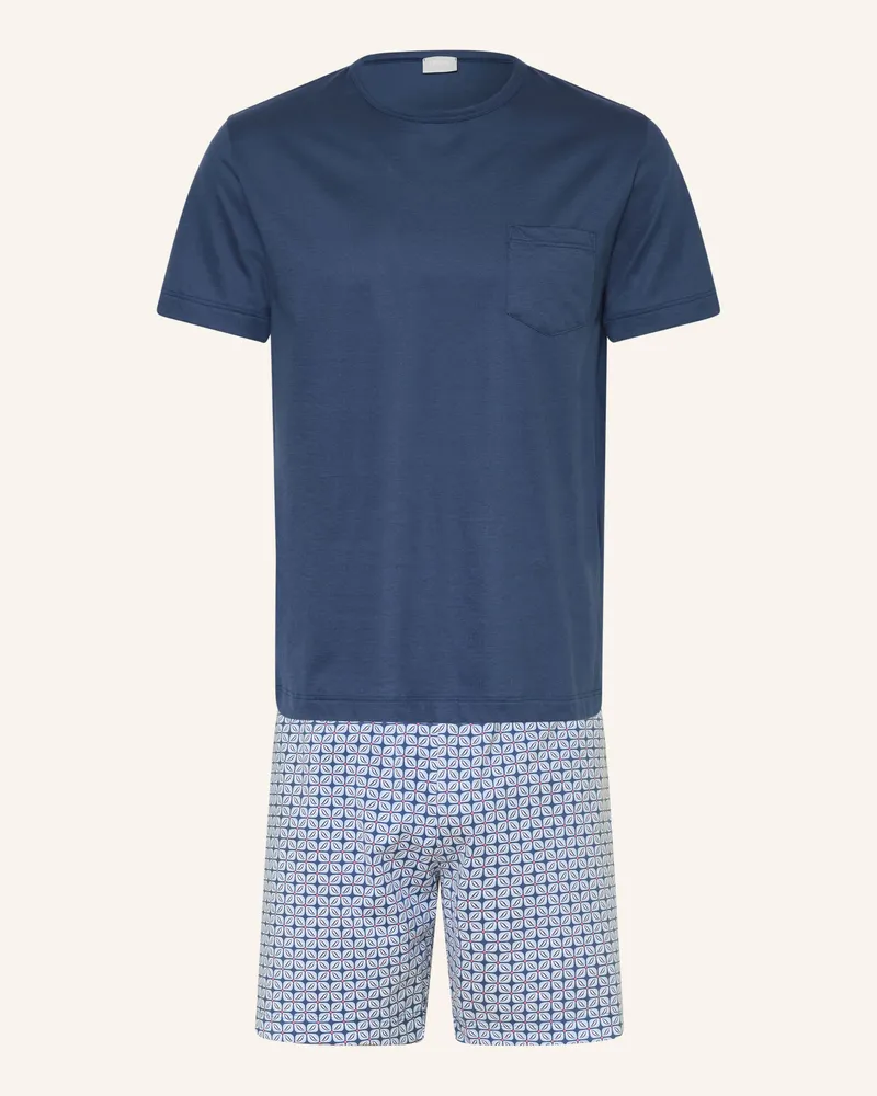 Mey Shorty-Schlafanzug Serie Summer Flower blau Blau