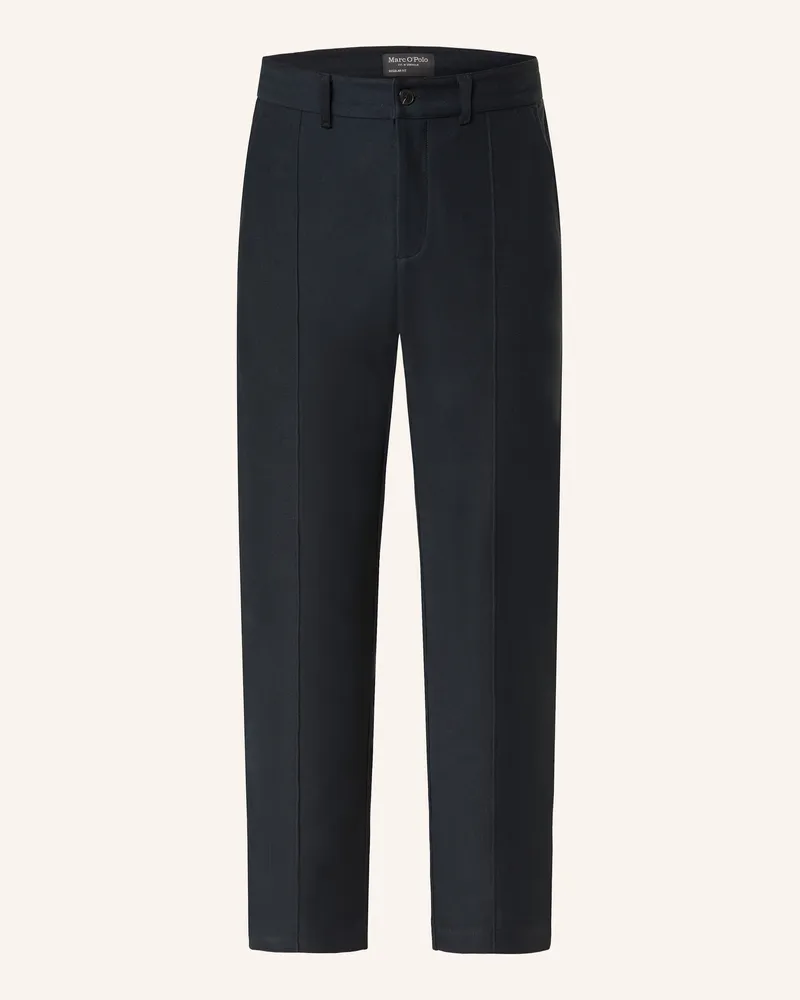 Marc O'Polo Anzughose Regular Fit aus Jersey Dunkelblau