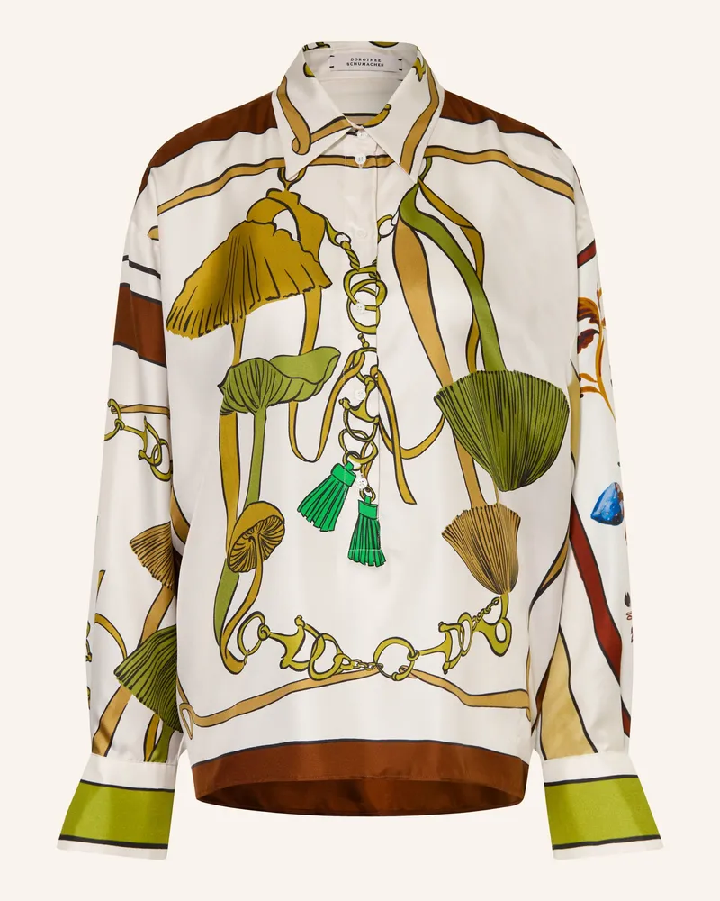 Dorothee Schumacher Blusenshirt Cosmic Funghi Aus Seide weiss Weiss