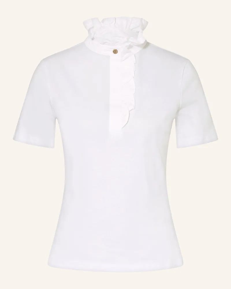 Rich&Royal T-Shirt mit Rüschen Weiss