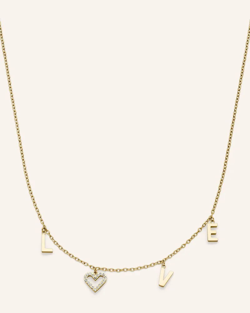 S.Oliver Halskette  Aus  Edelstahl gold Gold