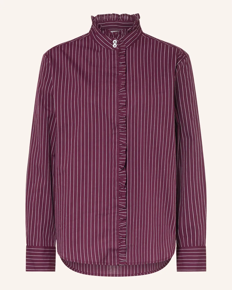 ba&sh Bluse Elvire Mit Rüschen lila Dunkellila