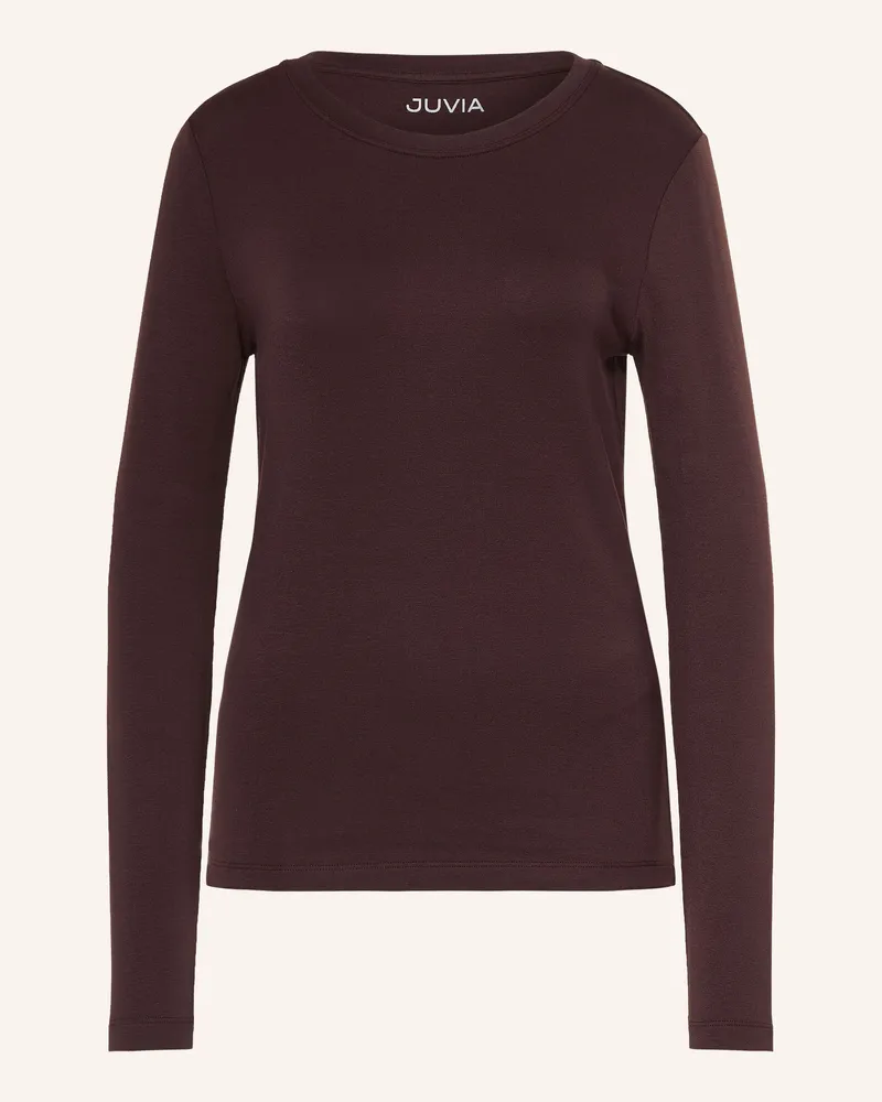 Juvia Longsleeve Ivette rot Dunkelbraun