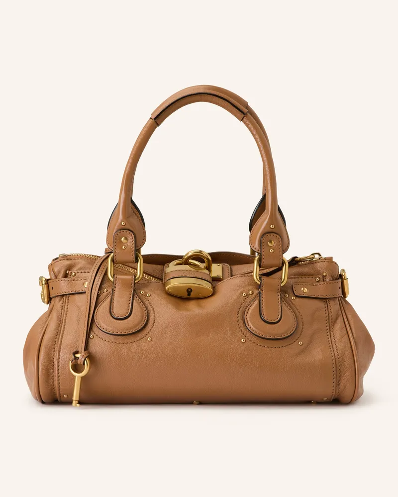 Chloé Schultertasche Paddington braun Mustang