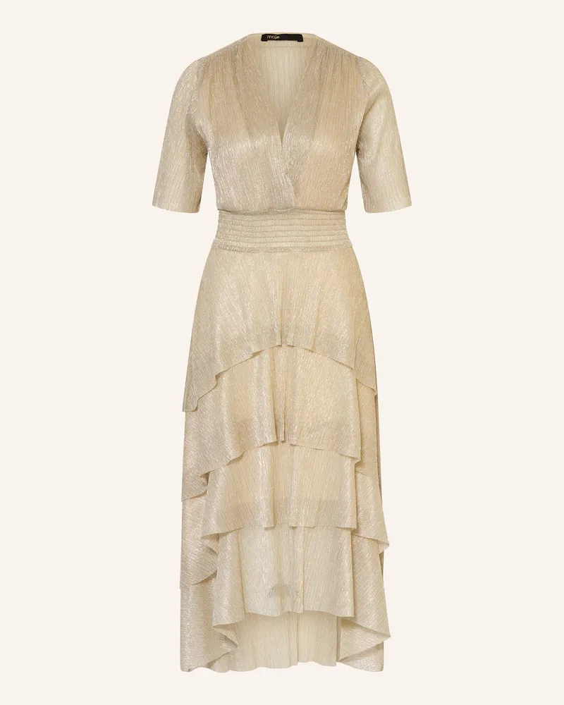 Maje Kleid mit Glitzergarn Gold