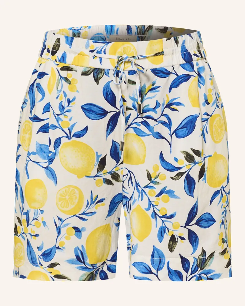 lilienfels Shorts Mit Leinen gelb Weiss